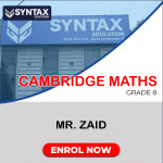 Cambridge Maths by Mr. Zaid Grade 8