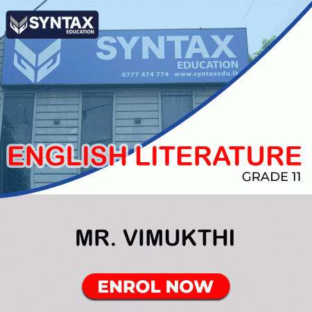 English Literature by Mr. Vimukthi Grade 11