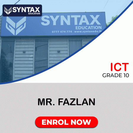 ICT by Mr. Fazlan Grade 10