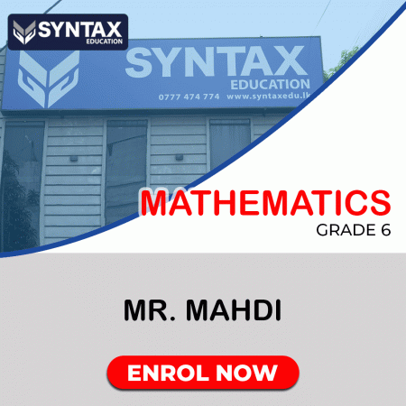 Mathematics by Mr. Mahdi Grade 6 (Online)