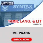 Tamil Language & Literature by Ms. Prana Grade 11