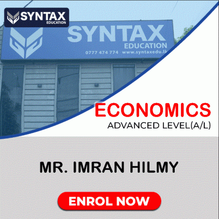 Economics by Mr. Imran Hilmy Advanced Level (A/L) 2028