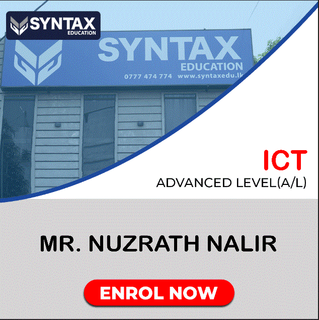 ICT by Mr. Nuzrath Advanced Level (A/L) 2026 (Revision)
