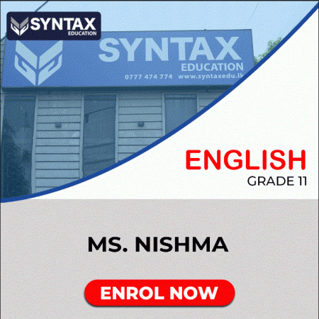 English by Ms. Nishma Grade 11