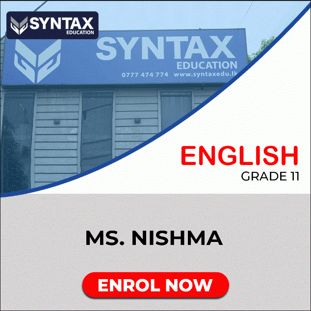 English by Ms. Nishma Grade 11