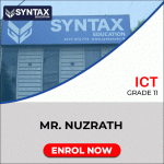 ICT by Mr. Nuzrath Grade 11