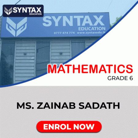 Mathematics by Ms. Zainab Grade 6