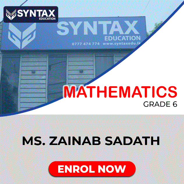 Mathematics by Ms. Zainab Grade 6