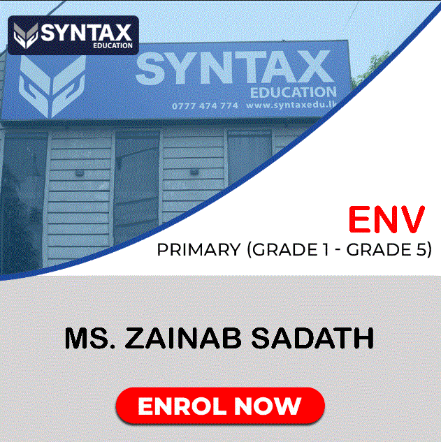ENV by Ms. Zainab Sadath Grade 1-5
