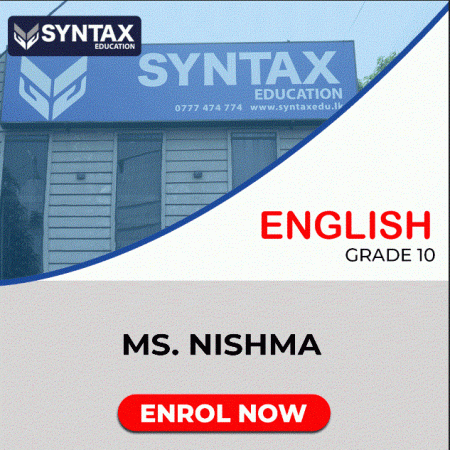 English Language by Ms. Nishma Grade 10