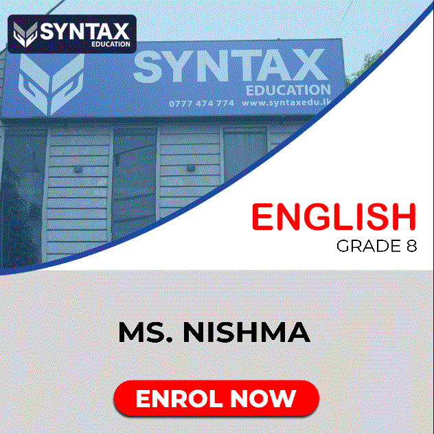 English by Ms. Nishma Grade 8