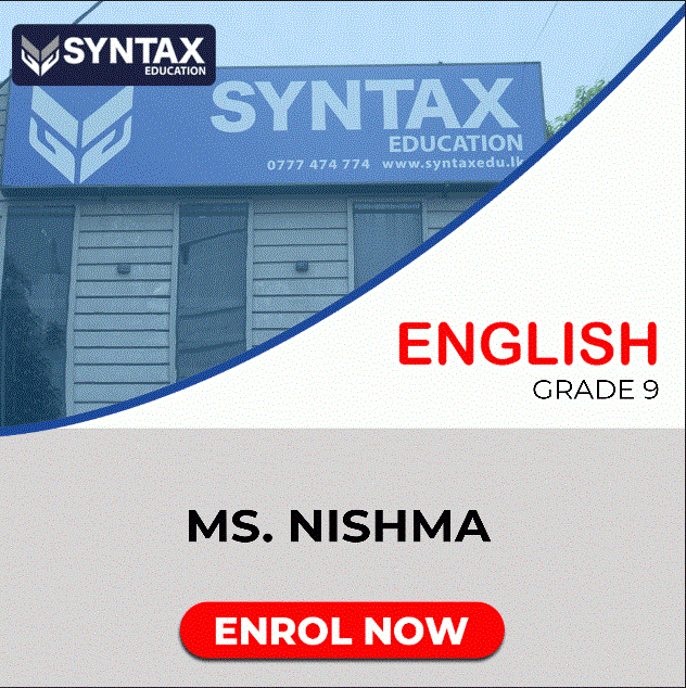 English Language by Ms. Nishma Grade 9