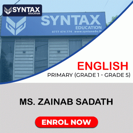 English by Ms. Zainab Sadath Grade 1-5