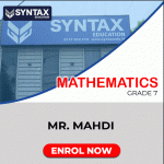 Mathematics by Mr. Mahdi Grade 7 (Online)